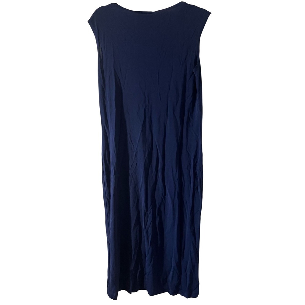 Lauren Ralph‎ Lauren Knit Maxi Dress Sleeveless Casual Blue Size L